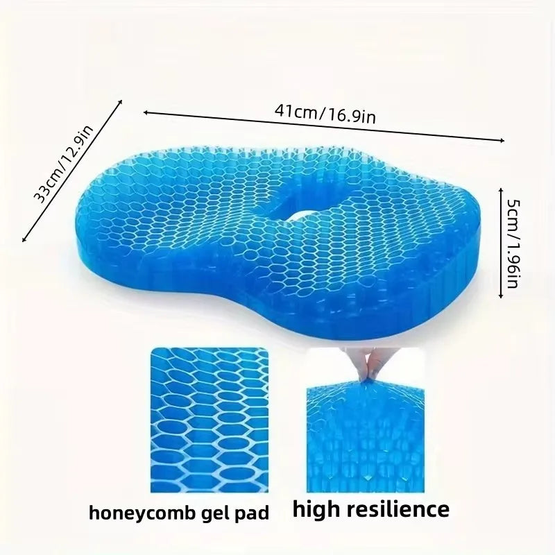 U-Shaped Gel Cushion for Ergonomic Support and Long-Lasting Sitting Comfort