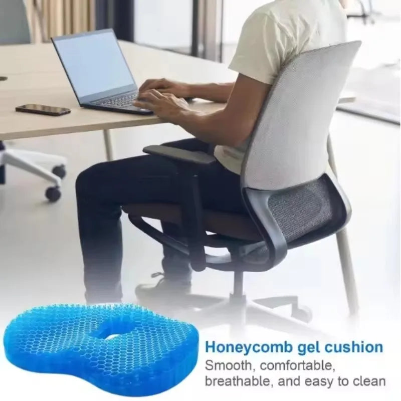 U-Shaped Gel Cushion for Ergonomic Support and Long-Lasting Sitting Comfort