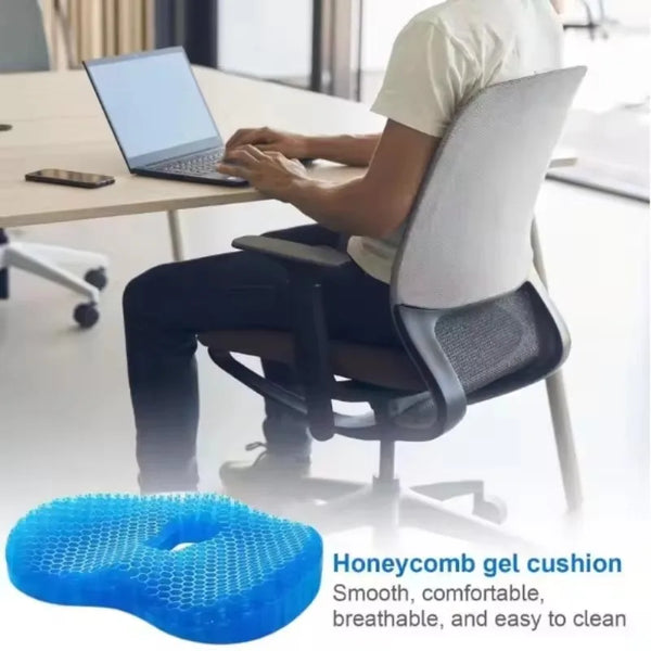 U-Shaped Gel Cushion for Ergonomic Support and Long-Lasting Sitting Comfort
